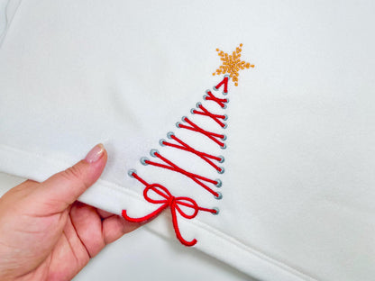 Christmas Lace split side seam cutout girly side bow machine embroidery designs kids girls t-shirt sweatshirt embroidery multiple sizes