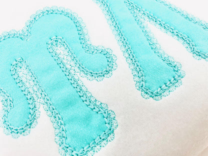 Big Greek FONT Applique lace edge and chain stitch top Monogram sororities fraternities machine embroidery designs sizes 3.2 up to 6.5 inch