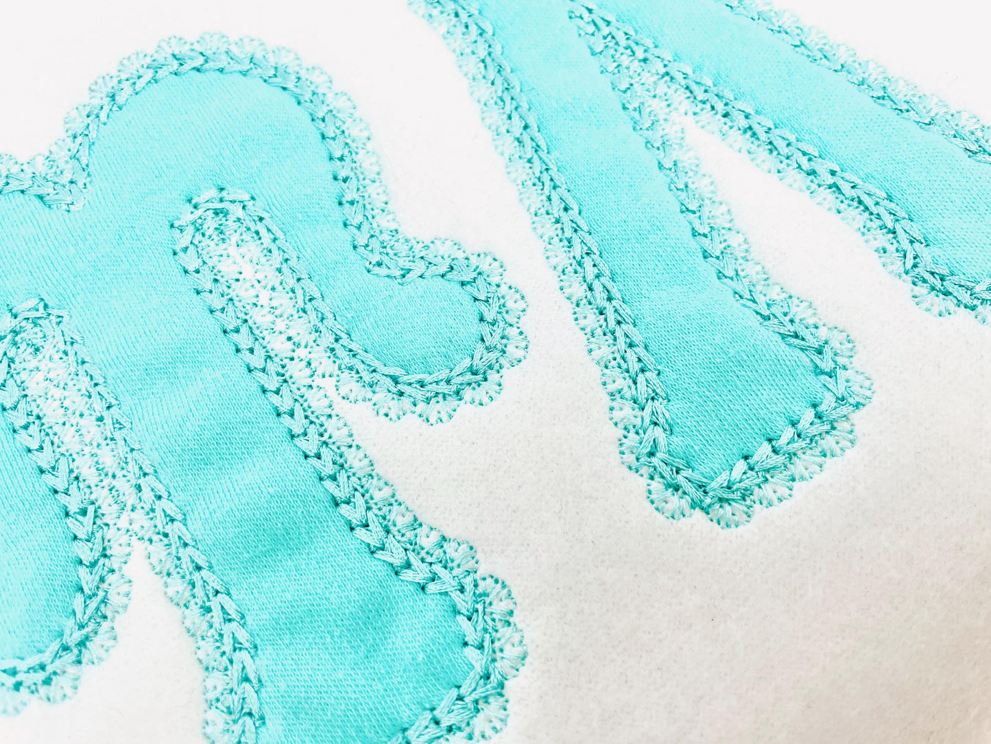 Big Greek FONT Applique lace edge and chain stitch top Monogram sororities fraternities machine embroidery designs sizes 3.2 up to 6.5 inch