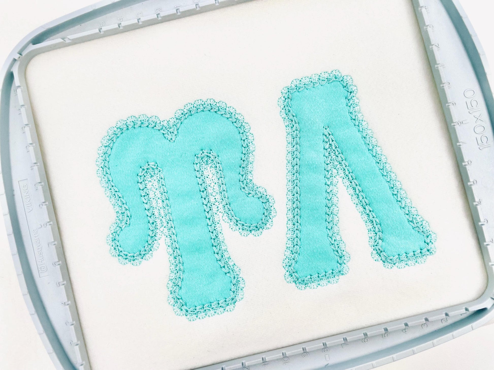 Big Greek FONT Applique lace edge and chain stitch top Monogram sororities fraternities machine embroidery designs sizes 3.2 up to 6.5 inch