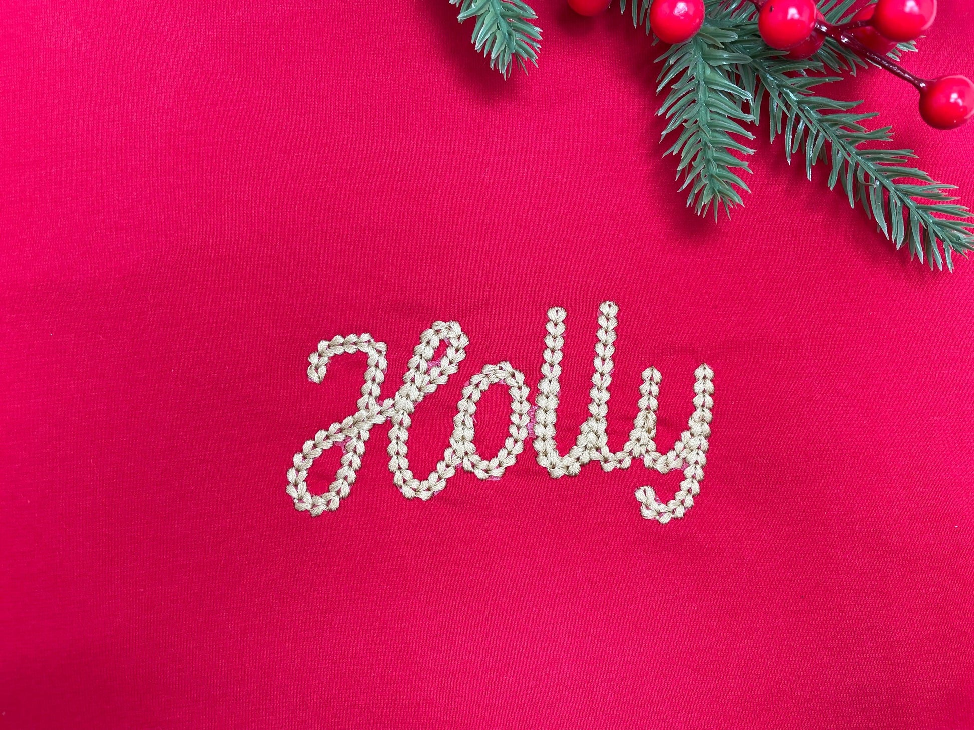 Extra Bold Chain stitch FONT Petit handwritten script alphabet monogram machine embroidery designs knit sweater effect