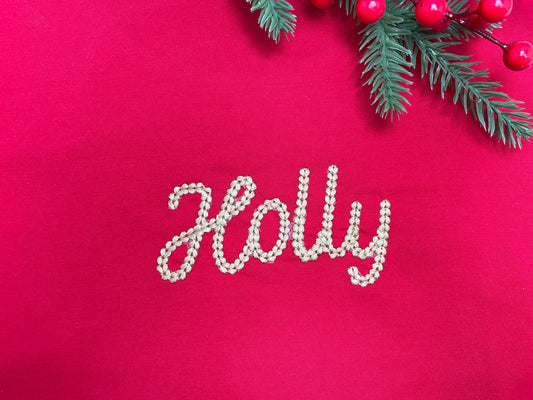 Extra Bold Chain stitch FONT Petit handwritten script alphabet monogram machine embroidery designs knit sweater effect