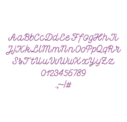 Mini Rope stitch FONT Penny Cowboy Cowgirl textured Alphabet Monogram Machine Embroidery Designs handwritten letters