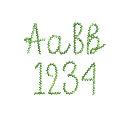 Whimsical RicRac Handwritten Font machine embroidery designs Monogram Alphabet