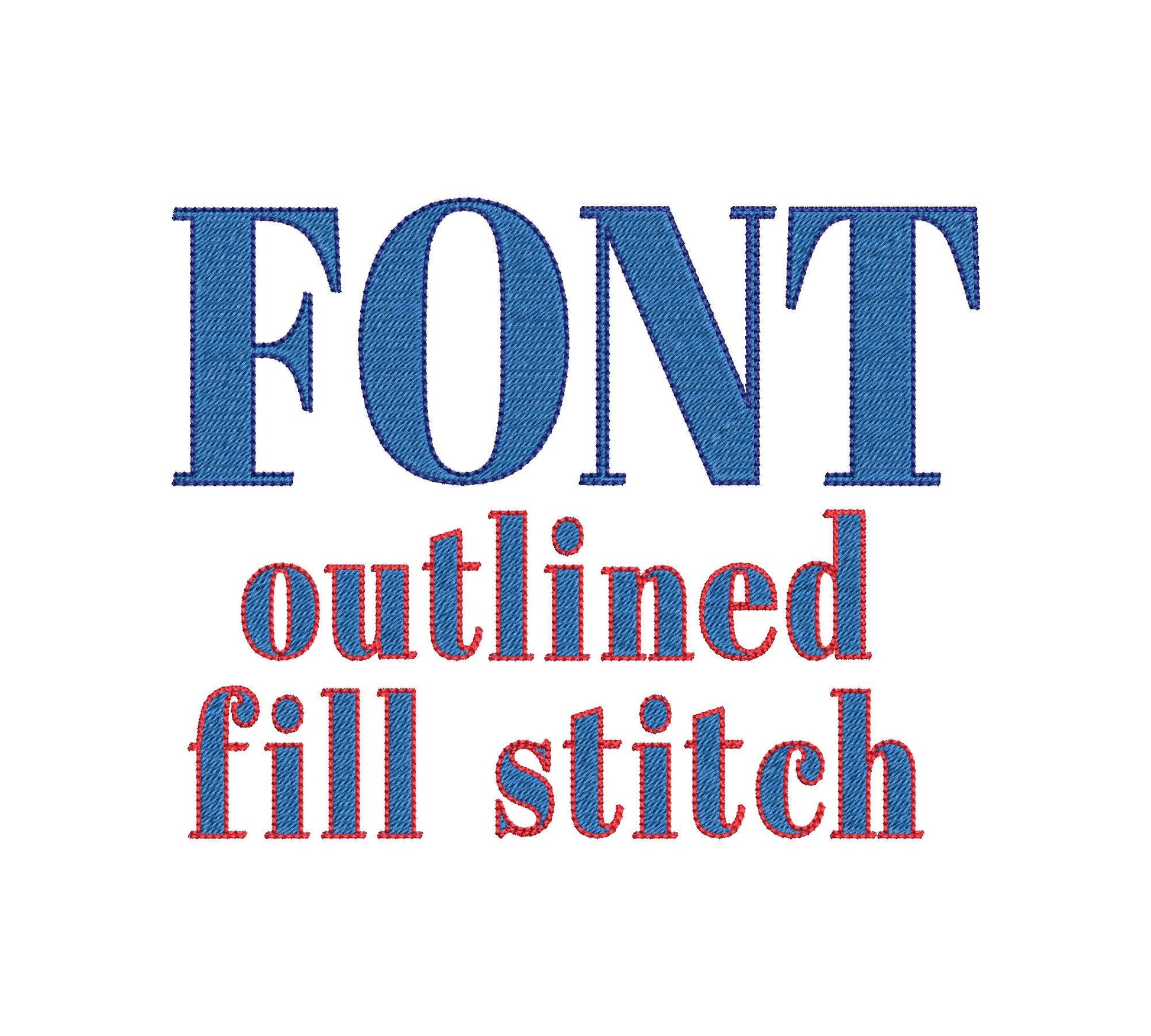 Elegant Font Kate fill stitch and outline Block Font Alphabet Monogram machine embroidery designs many sizes 0.9 up to 3.5 inch and BX