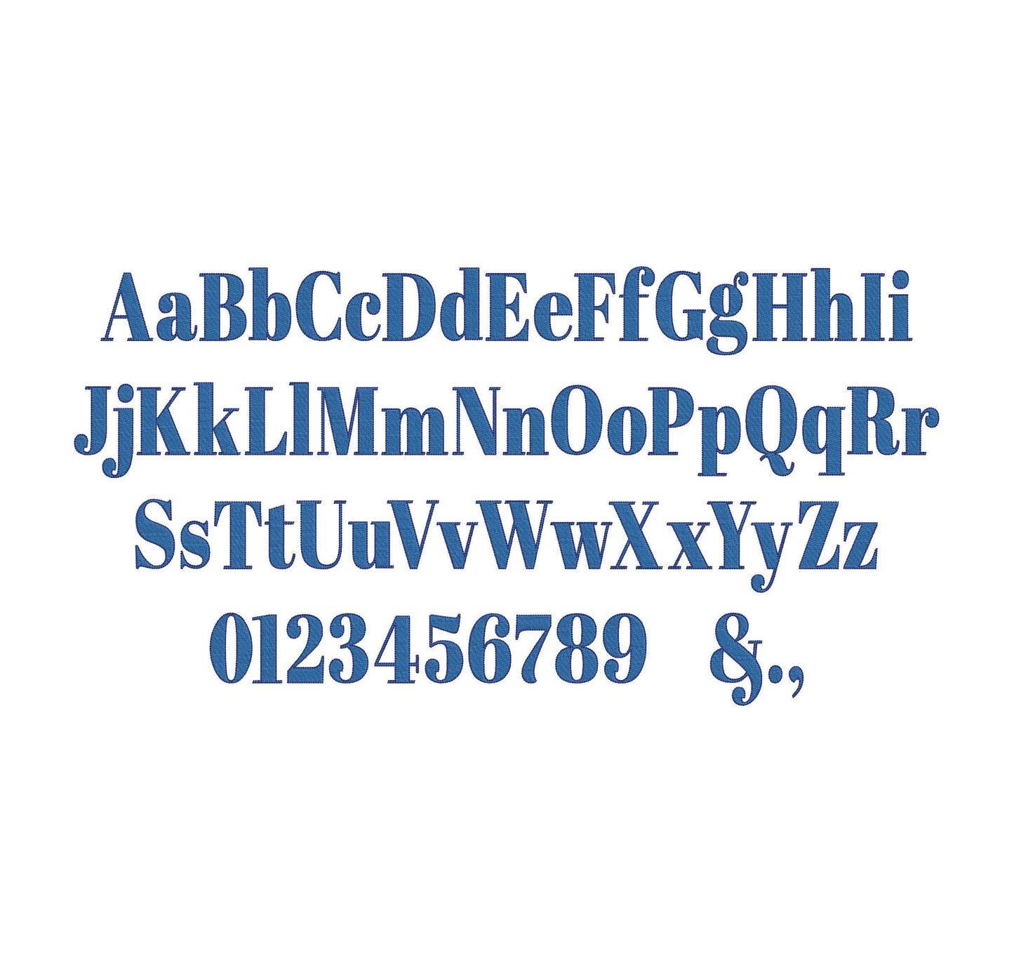 Elegant Font Kate fill stitch and outline Block Font Alphabet Monogram machine embroidery designs many sizes 0.9 up to 3.5 inch and BX