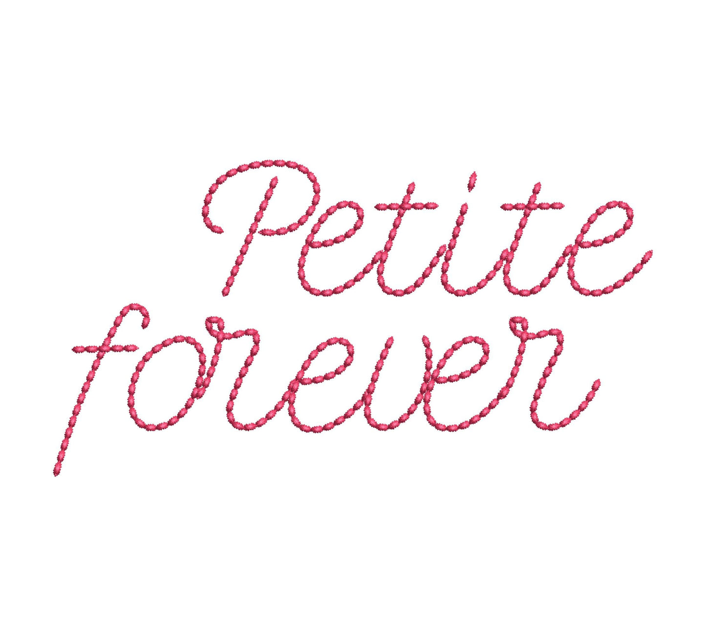 Hand stitch effect Font Petite machine embroidery designs script handwritten Alphabet Monogram kids name Font sizes 0.8 up to 2.3 inch BX