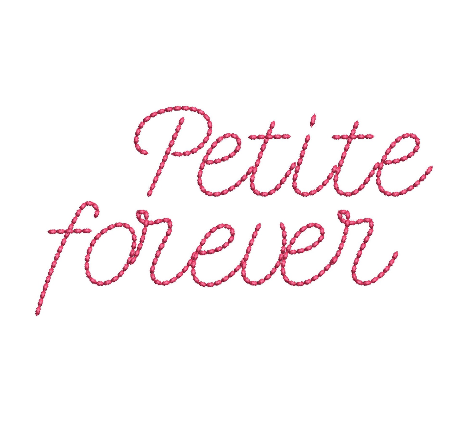 Hand stitch effect Font Petite machine embroidery designs script handwritten Alphabet Monogram kids name Font sizes 0.8 up to 2.3 inch BX