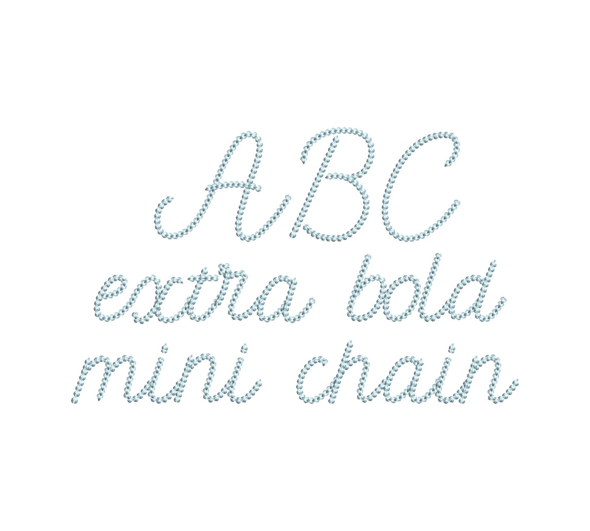 Extra Bold Mini Chain Font Petit
