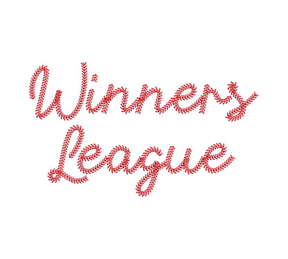 Best Winners Baseball FONT awesome sports stitch handwritten script Alphabet Monogram machine embroidery designs sizes 1.4 up to 3.5 inch BX