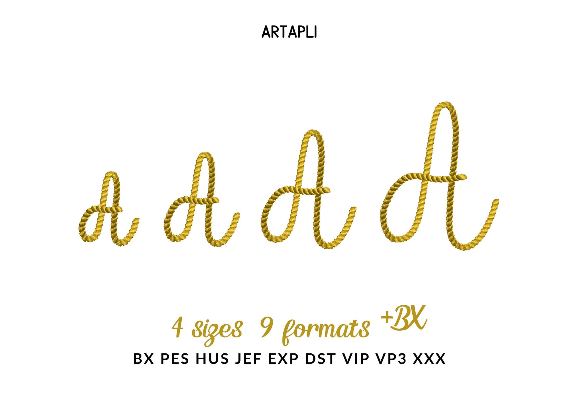 Narrow Mini Rope stitch FONT Burlap Rope textured Alphabet Monogram Machine Embroidery Designs script Cowboy Font mini sizes 1 up to 2 inch