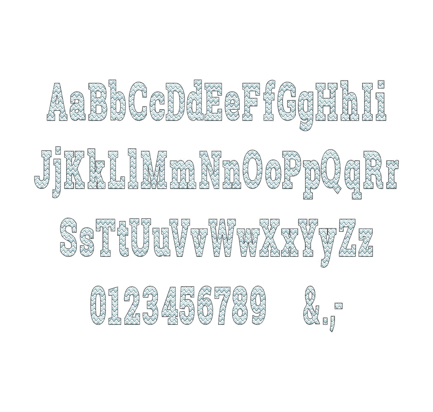 Christmas SET of 5 Patterned Fonts Bow Checks Ricrac Knit Trees Monogram Alphabet machine embroidery designs many sizes combine and merge