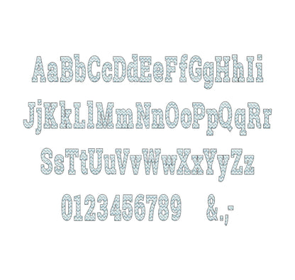 Christmas SET of 5 Patterned Fonts Bow Checks Ricrac Knit Trees Monogram Alphabet machine embroidery designs many sizes combine and merge