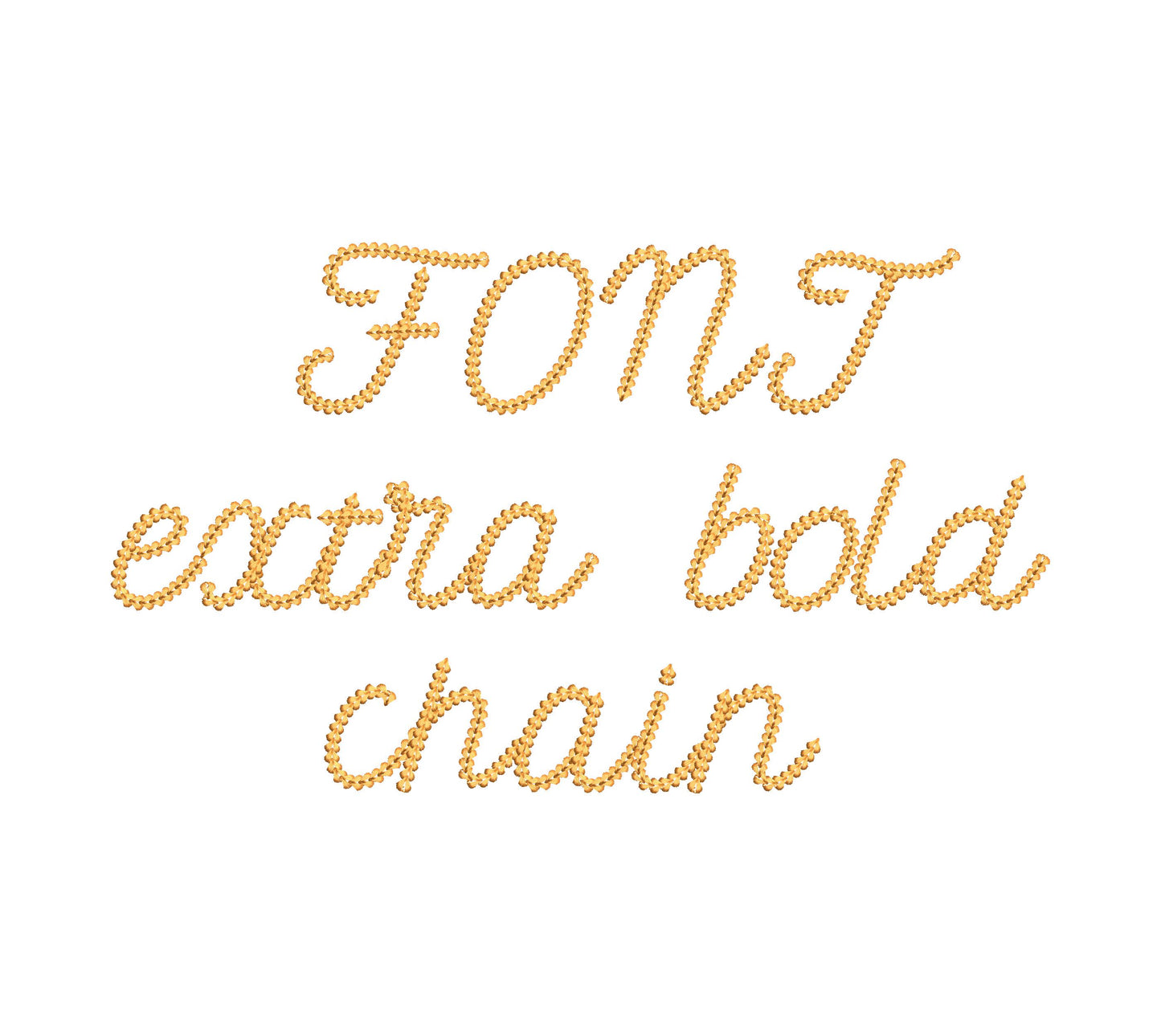 Extra Bold Chain stitch FONT Petit handwritten script alphabet monogram machine embroidery designs knit sweater effect