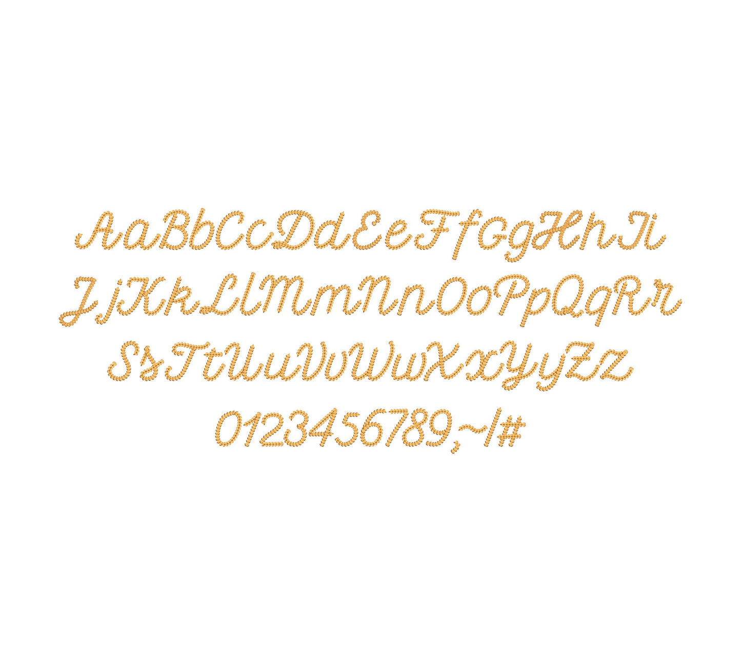 Extra Bold Chain stitch FONT Petit handwritten script alphabet monogram machine embroidery designs knit sweater effect