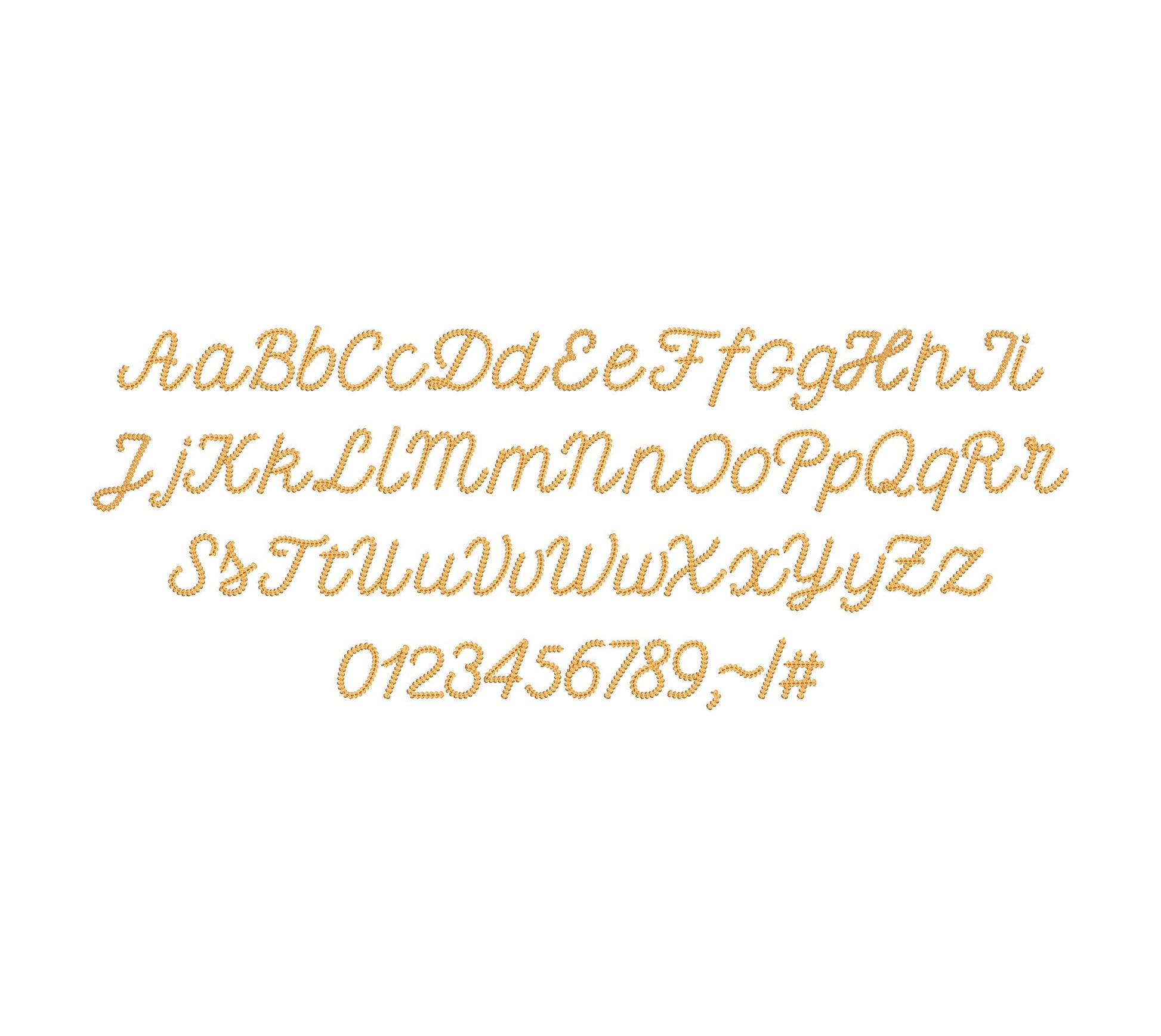 Extra Bold Chain stitch FONT Petit handwritten script alphabet monogram machine embroidery designs knit sweater effect
