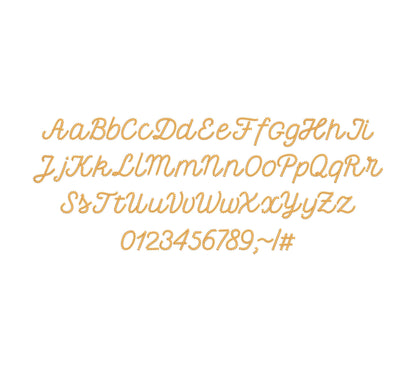 Extra Bold Chain stitch FONT Petit handwritten script alphabet monogram machine embroidery designs knit sweater effect