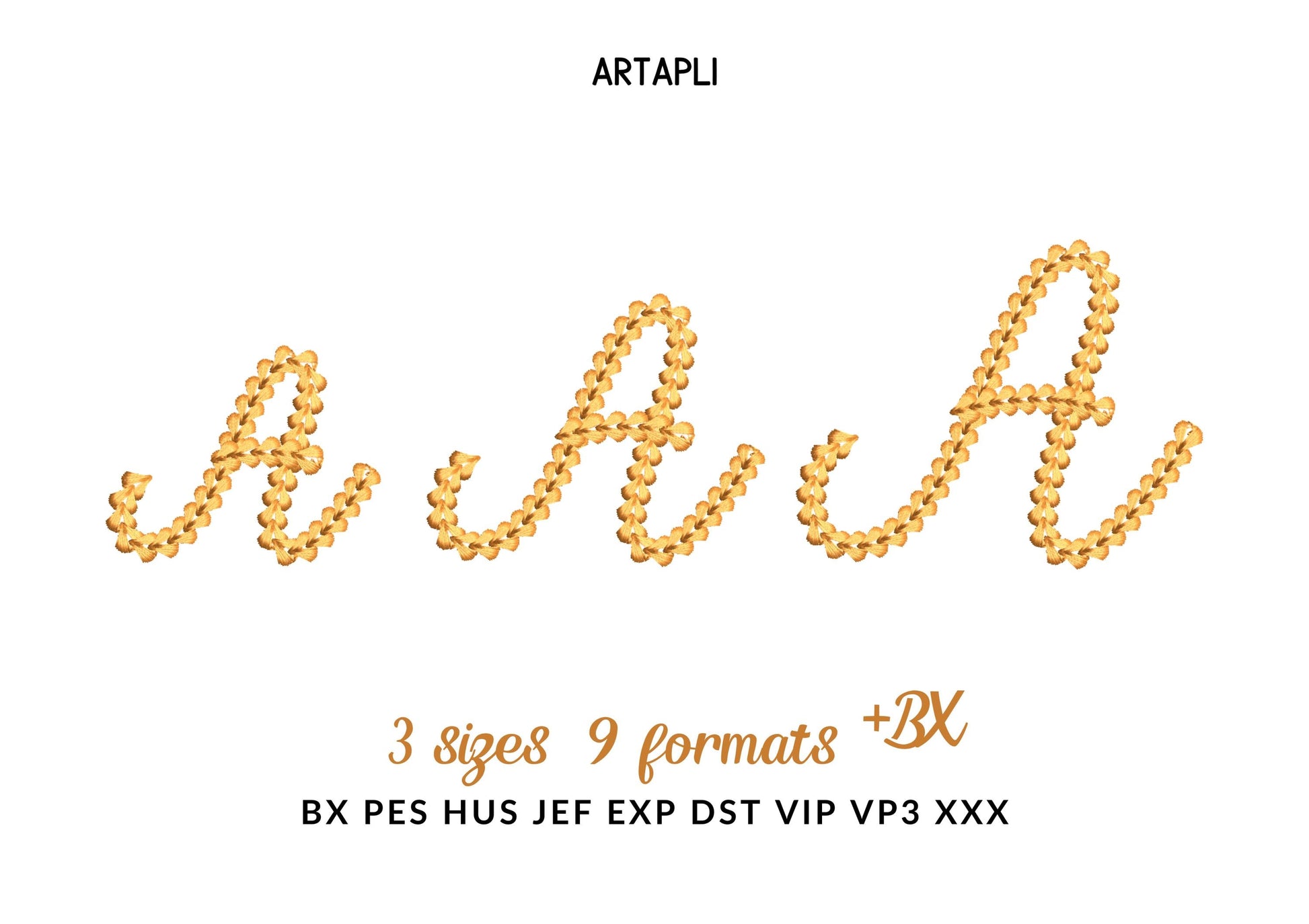 Extra Bold Chain stitch FONT Petit handwritten script alphabet monogram machine embroidery designs knit sweater effect