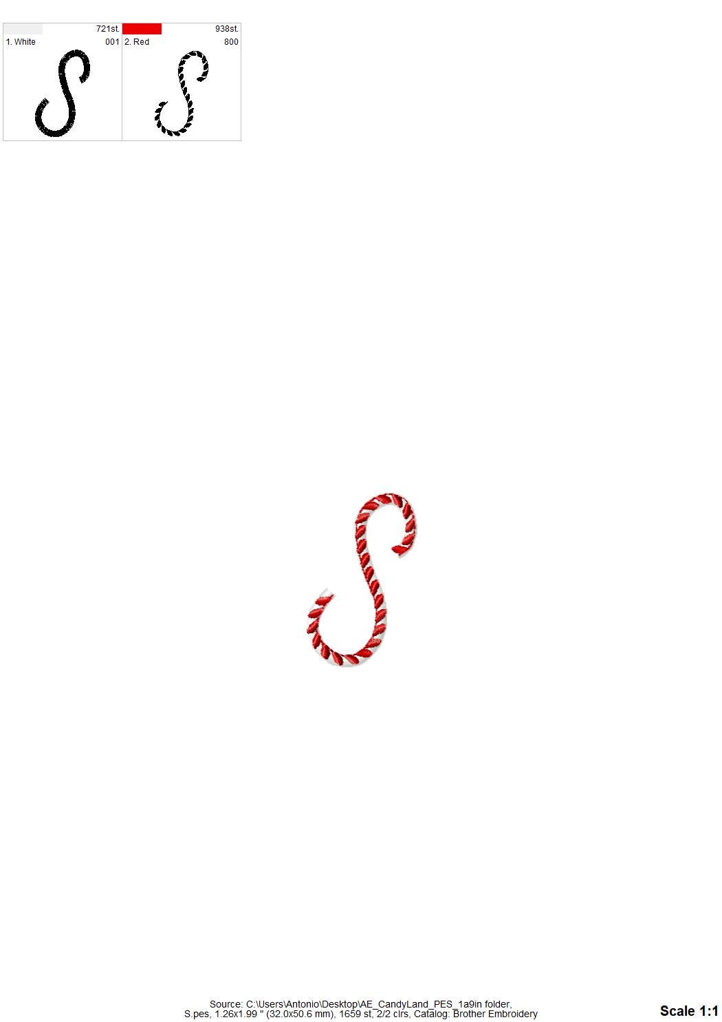 Christmas Font Candy Cane Land