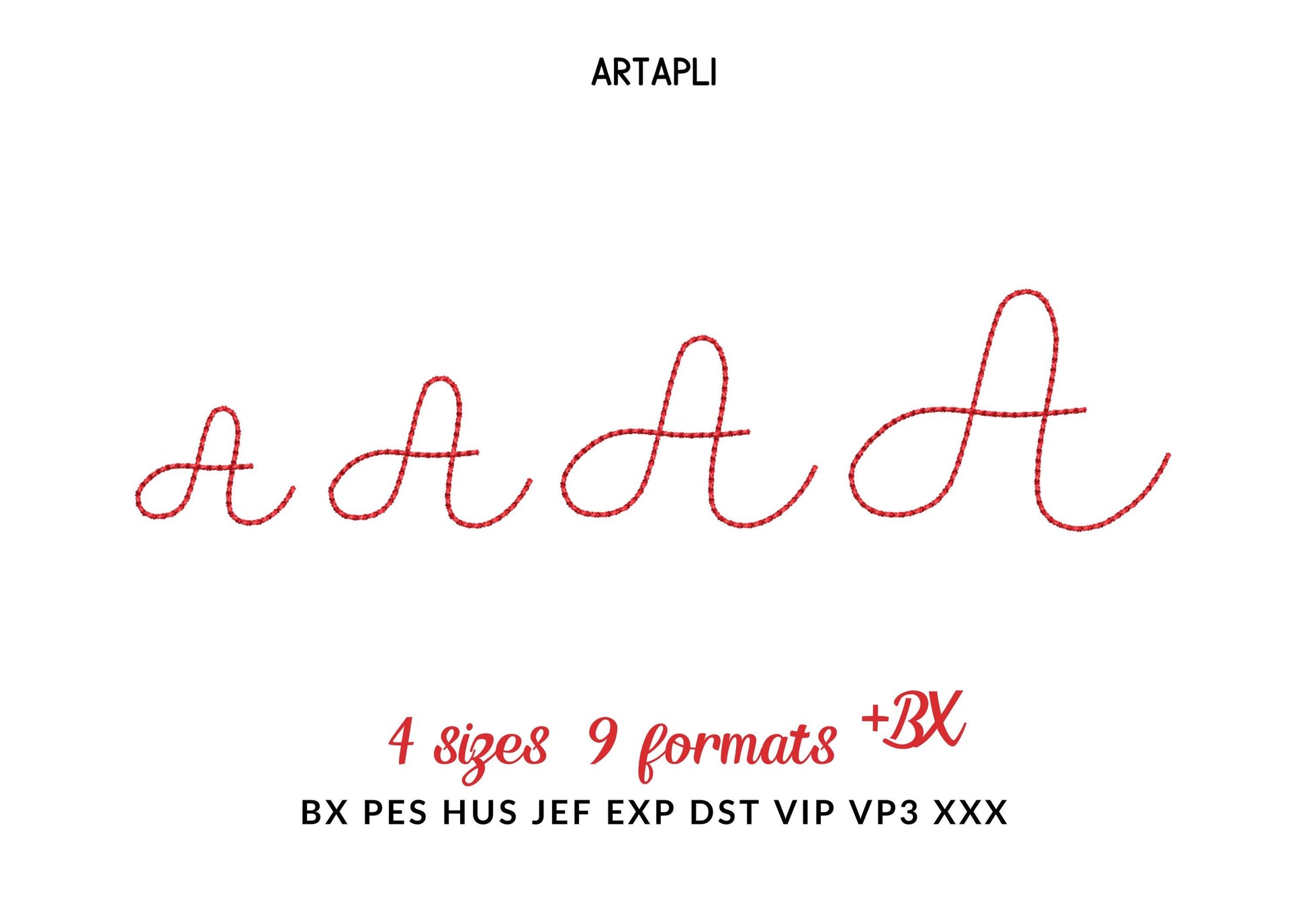 Handwritten script FONT Bunny Bean Alphabet Monogram bean stitch machine embroidery designs letters numbers assorted sizes 1 to 1.9 inch BX