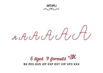 Handwritten script FONT Petit raised bean stitch Alphabet Monogram machine embroidery designs kids baby