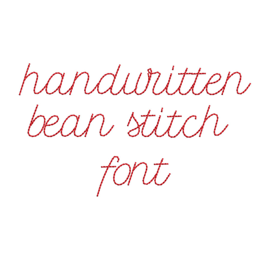 Handwritten script FONT Petit raised bean stitch Alphabet Monogram machine embroidery designs kids baby