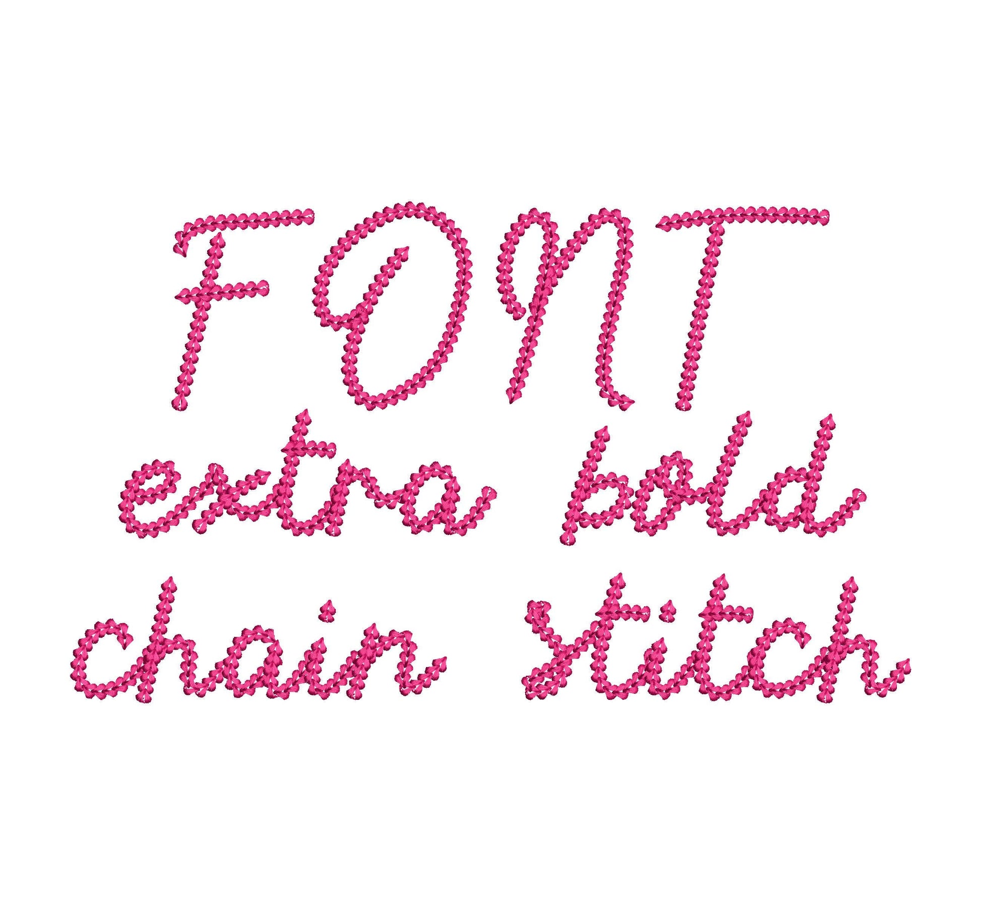 Extra Bold Chain Font Whirly