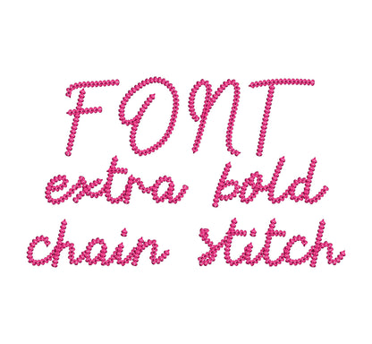 Extra Bold Chain Font Whirly