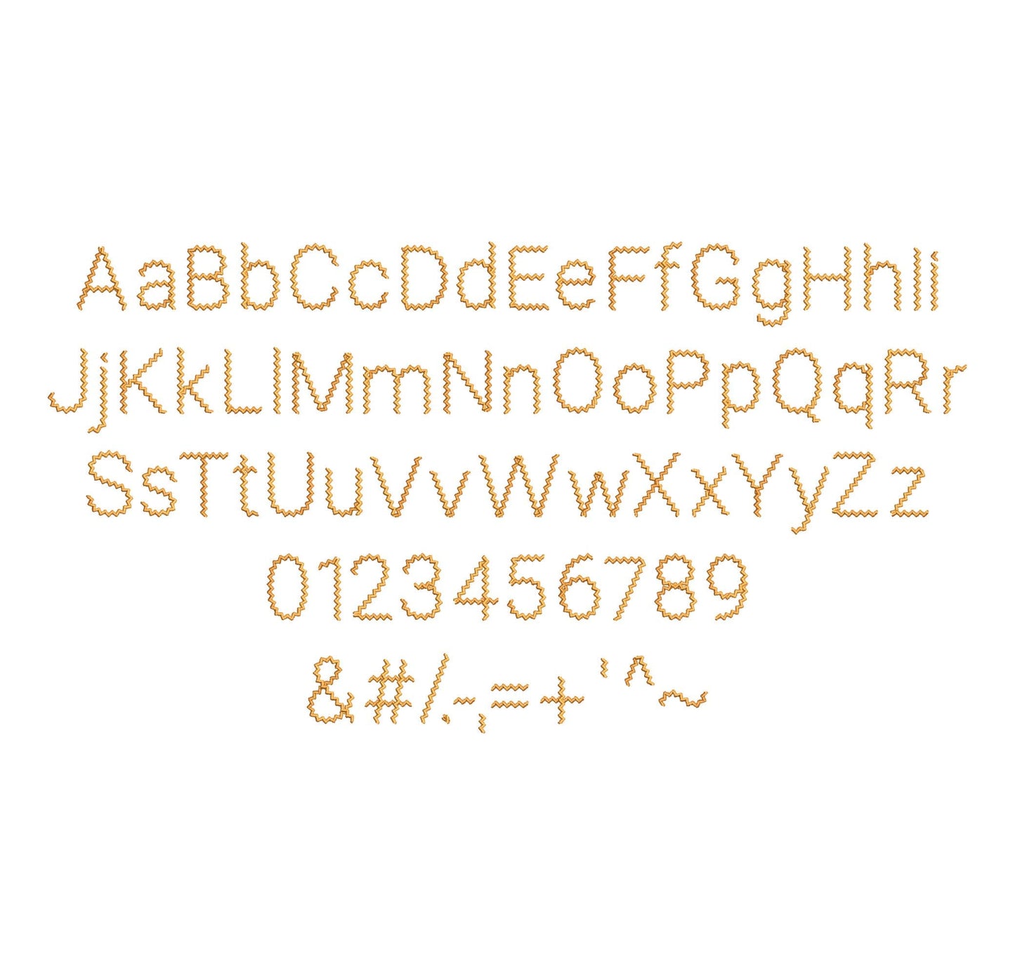 Wild and Wavy RicRac Font machine embroidery designs Block Monogram Alphabet