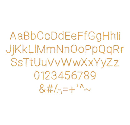 Wild and Wavy RicRac Font machine embroidery designs Block Monogram Alphabet