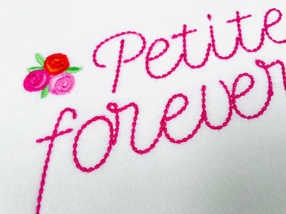 Hand stitch effect Font Petite machine embroidery designs script handwritten Alphabet Monogram kids name Font sizes 0.8 up to 2.3 inch BX