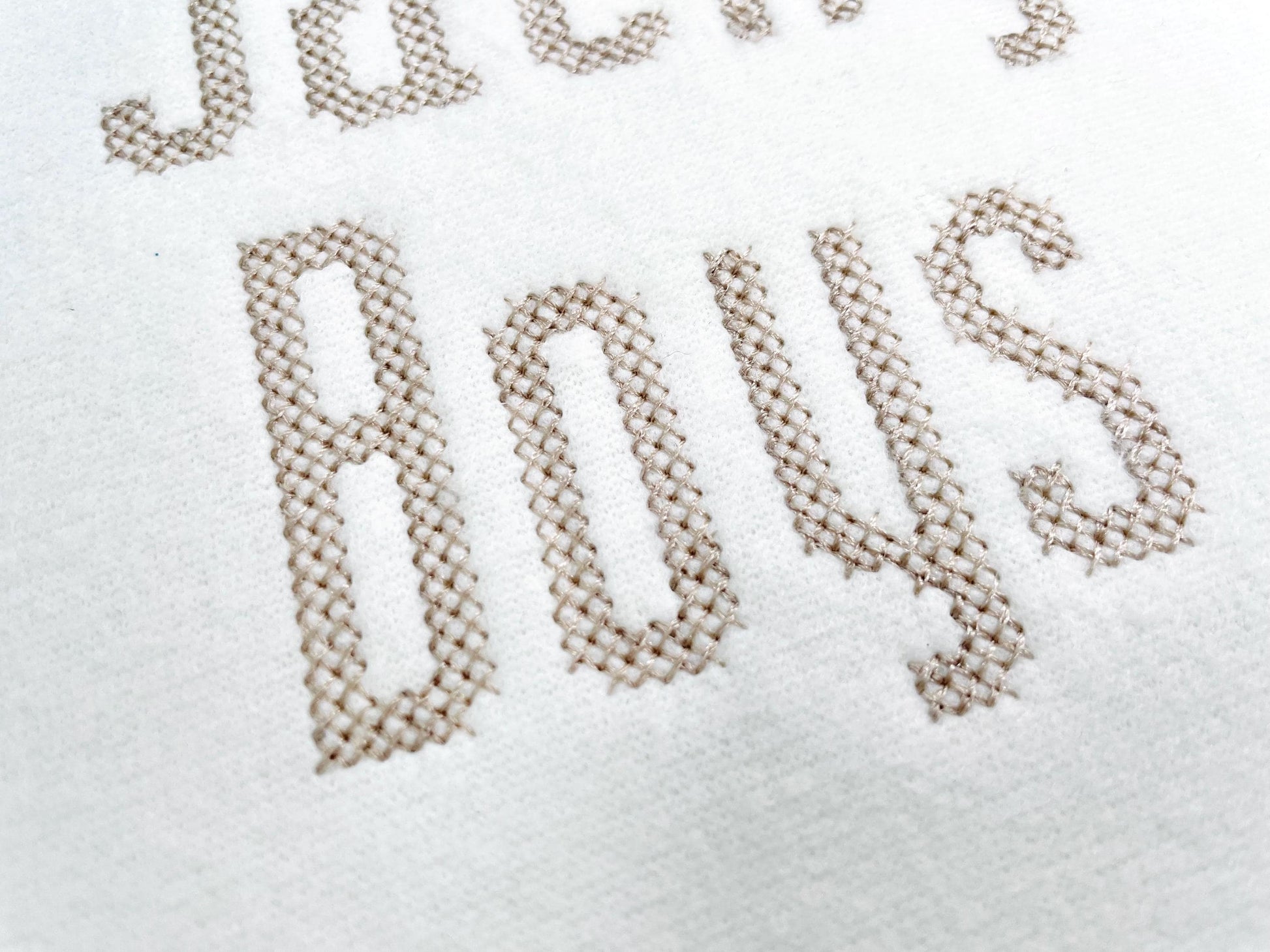 Cross Stitch Narrow Font machine embroidery designs Alphabet Monogram letters numbers punctuation Block style Font sizes 1.6 up to 2.4 inch