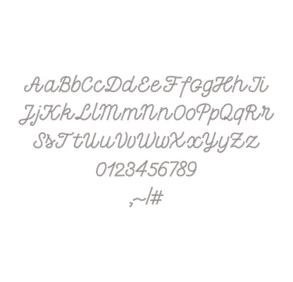 Petit Pearl FONT handwritten script Alphabet Monogram pearl stitch machine embroidery designs kids girls name mini sizes 0.9 up to 1.6 inch