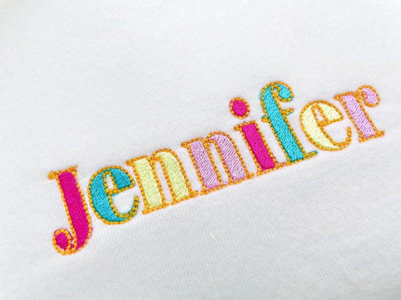 Elegant Block Font Kate – Embroidery 0.9" 1.1" 1.4" 1.8" 2.2" 2.8" | BX PES DST JEF | Artapli