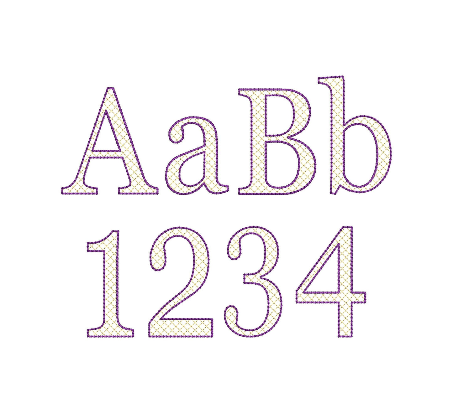 Elegant Diamond FONT Gail quilt and bean stitch outline varsity block Alphabet Monogram machine embroidery designs sizes 1.6 up to 3.4 inch