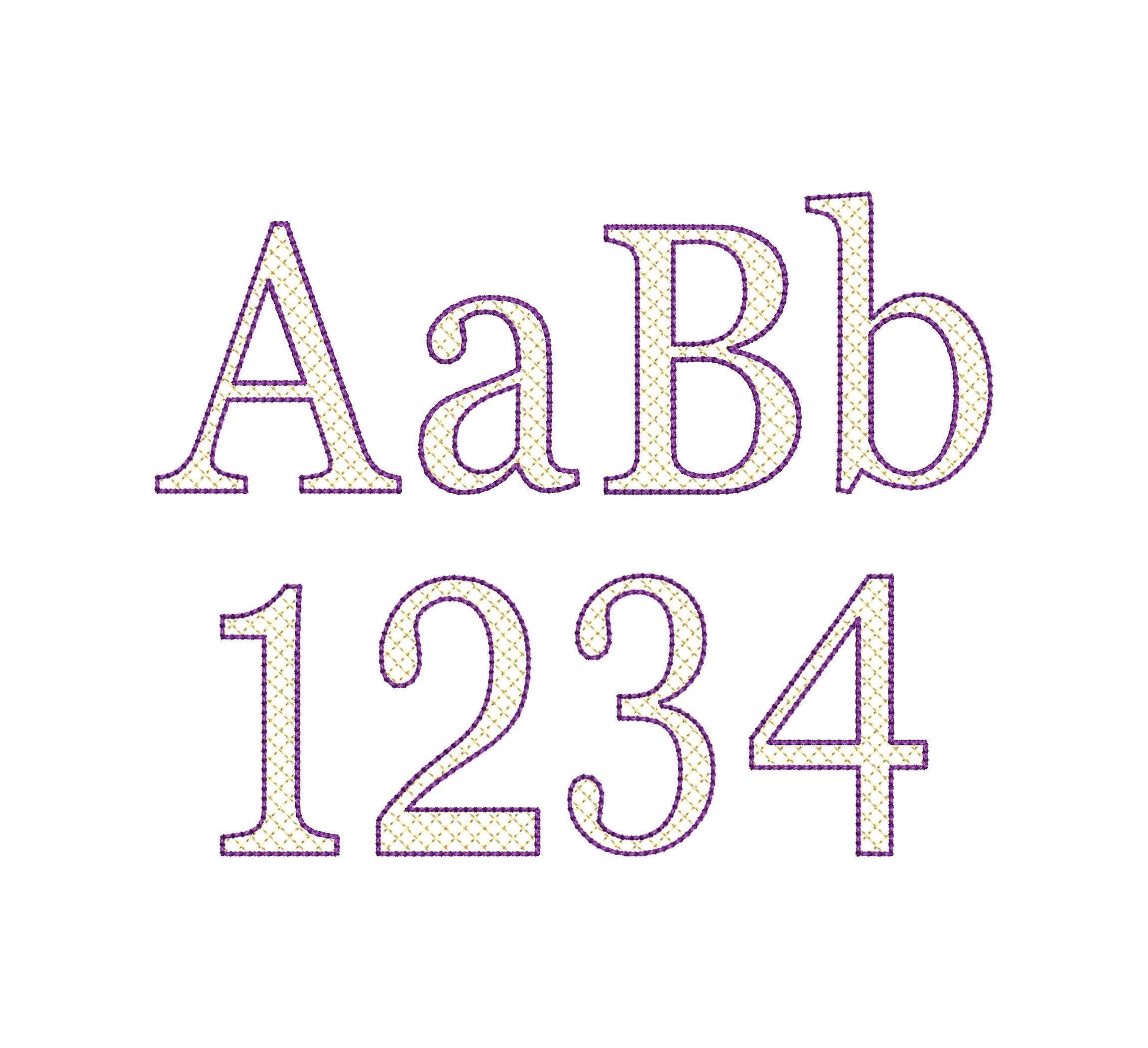 Elegant Diamond FONT Gail quilt and bean stitch outline varsity block Alphabet Monogram machine embroidery designs sizes 1.6 up to 3.4 inch