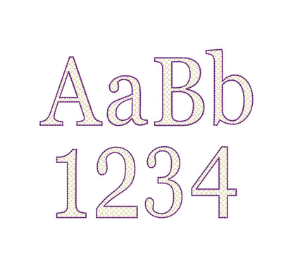 Elegant Diamond FONT Gail quilt and bean stitch outline varsity block Alphabet Monogram machine embroidery designs sizes 1.6 up to 3.4 inch