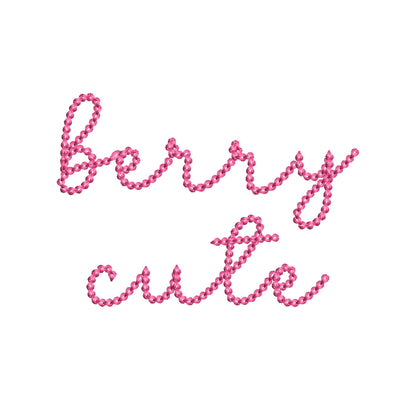Extra Bold Tiny Chain FONT Bubbly machine embroidery designs mini sizes for kids baby names handwritten script alphabet