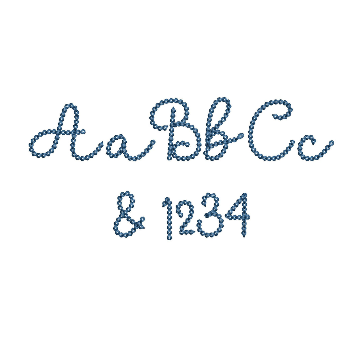 Extra Bold Tiny Chain FONT Bubbly machine embroidery designs mini sizes for kids baby names handwritten script alphabet