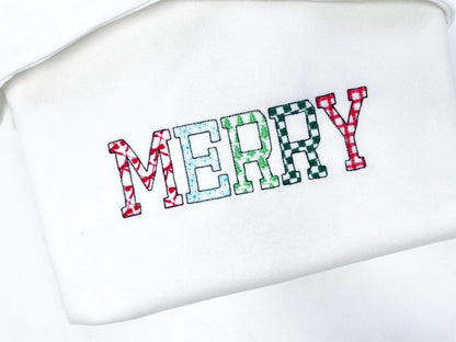 Christmas SET of 5 Patterned Fonts Bow Checks Ricrac Knit Trees Monogram Alphabet machine embroidery designs many sizes combine and merge