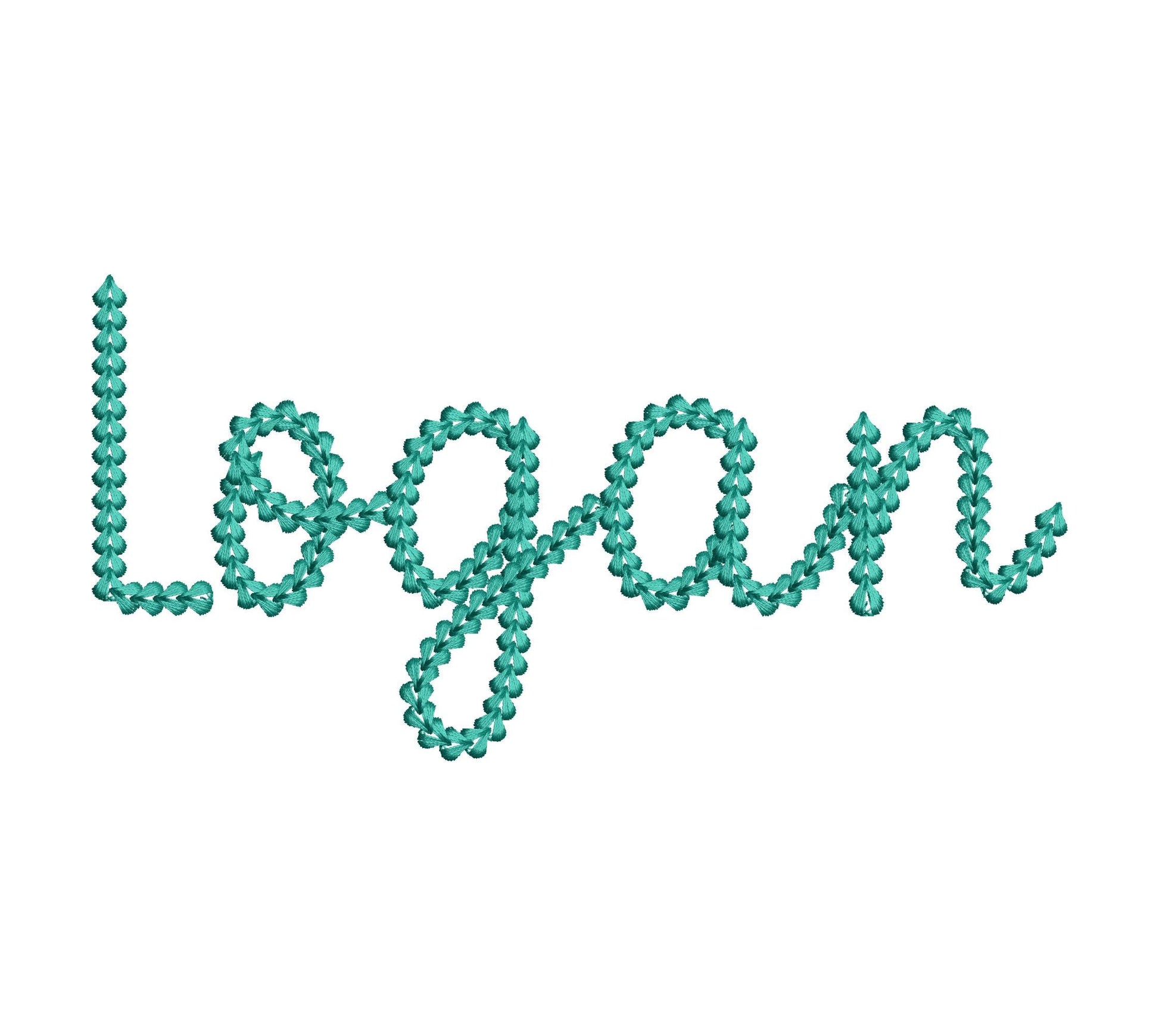 Extra Bold Chain stitch FONT Whisker handwritten alphabet machine embroidery designs monogram knit sweater effect sizes 2.4 up to 3.5 inch