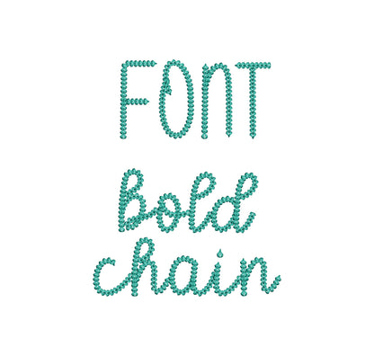 Extra Bold Chain stitch FONT Whisker handwritten alphabet machine embroidery designs monogram knit sweater effect sizes 2.4 up to 3.5 inch