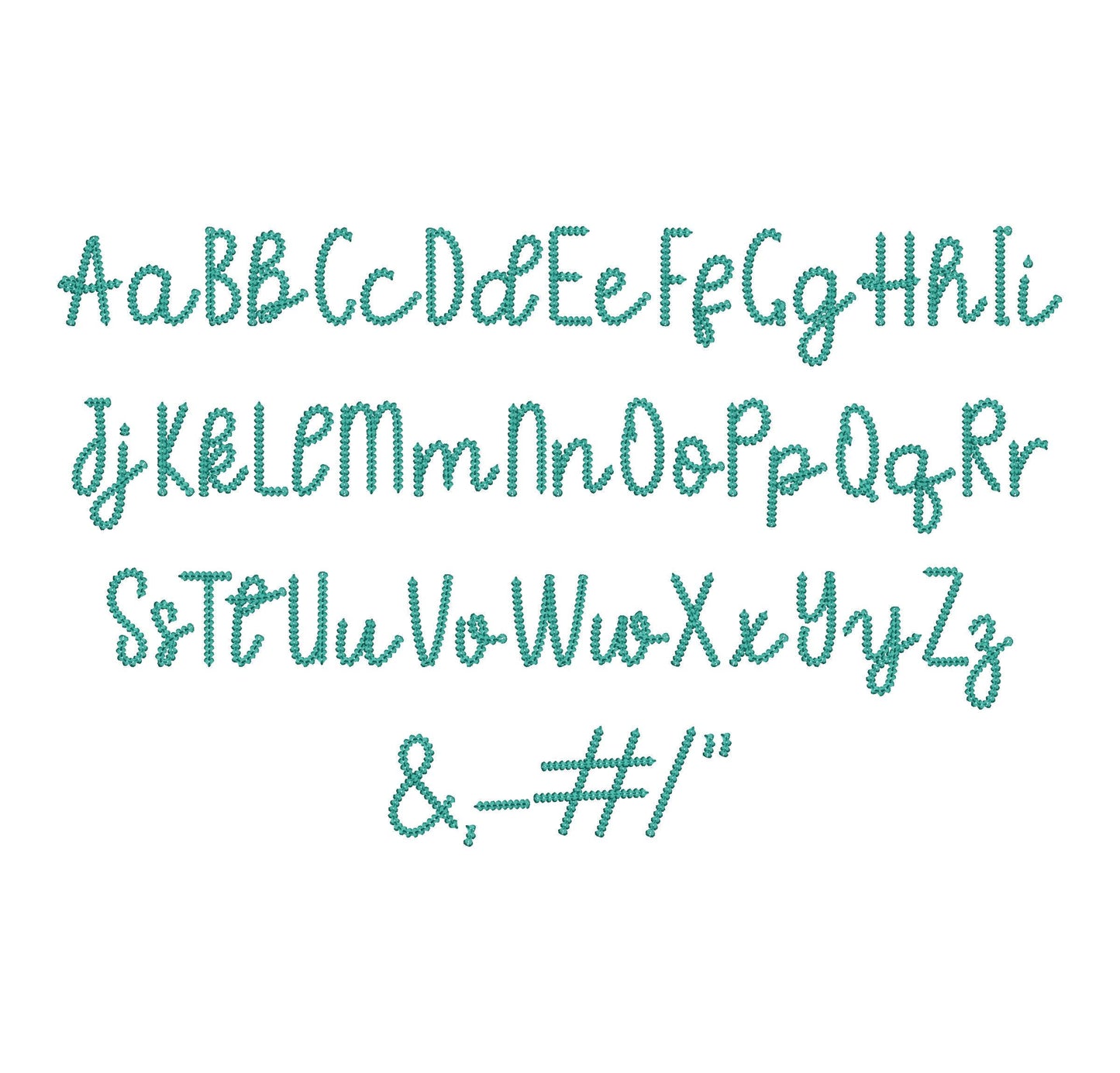 Extra Bold Chain stitch FONT Whisker handwritten alphabet machine embroidery designs monogram knit sweater effect sizes 2.4 up to 3.5 inch