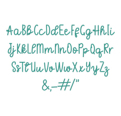 Extra Bold Chain stitch FONT Whisker handwritten alphabet machine embroidery designs monogram knit sweater effect sizes 2.4 up to 3.5 inch