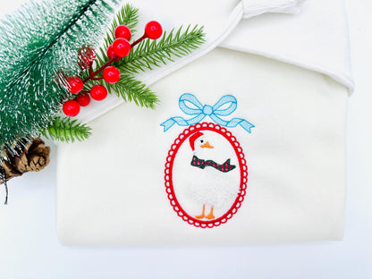 Fringed Fluffy Christmas Goose Farm Bird Lace Frame With Bow Fringe Chenille Duck Cameo Machine Embroidery Designs Sizes 4 up to 5.5 Inch - Etsy