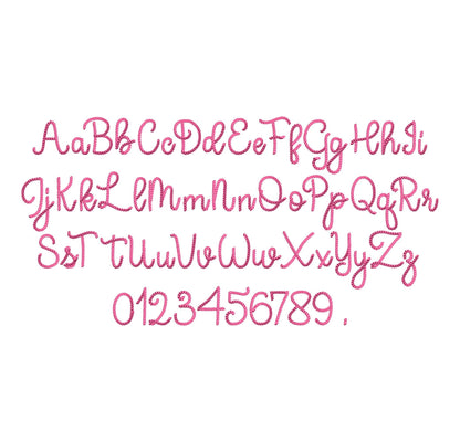 Mini Rope stitch FONT Whimsy Cowboy rodeo textured Alphabet Monogram Machine Embroidery Designs handwritten letters