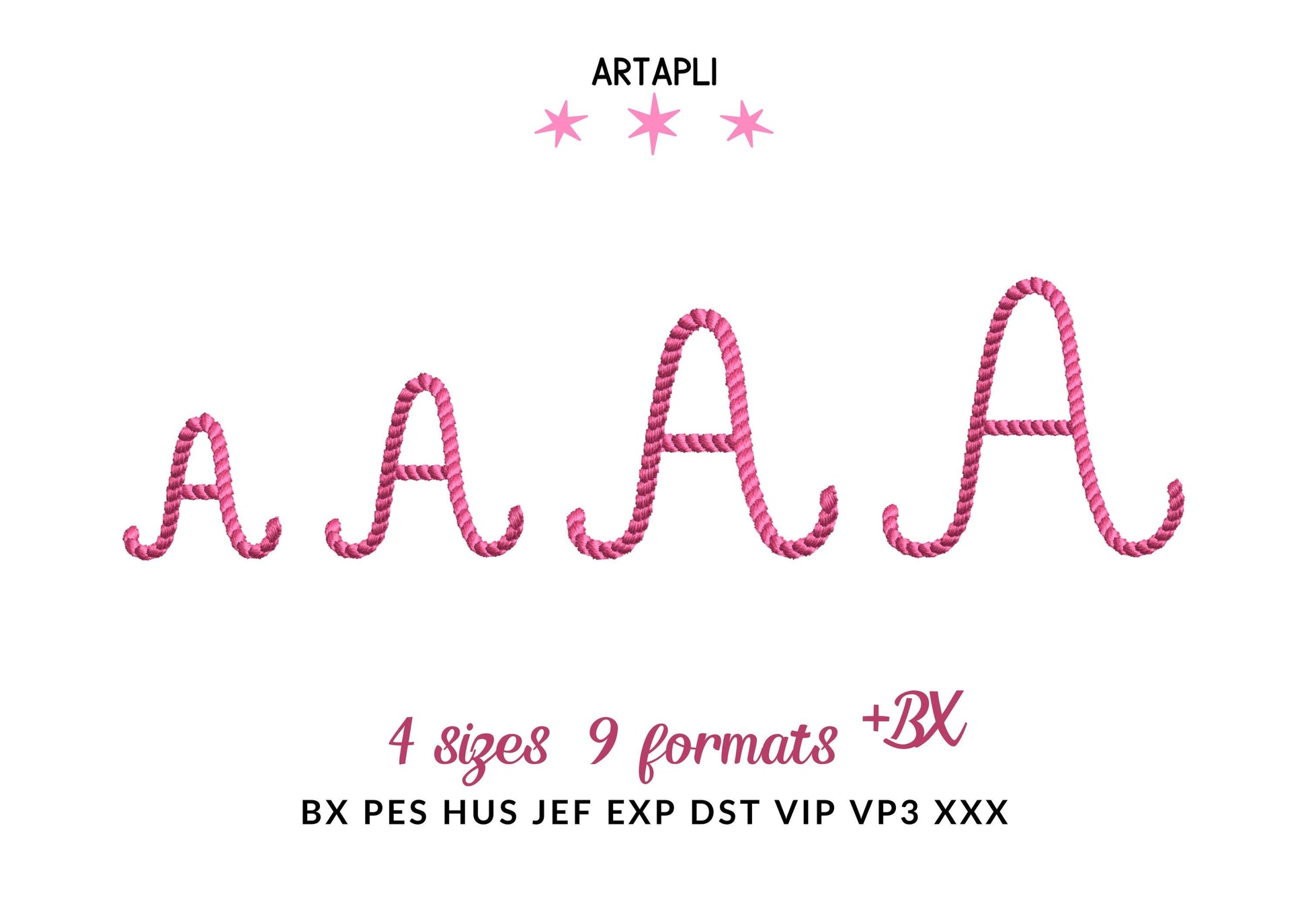 Mini Rope stitch FONT Whimsy Cowboy rodeo textured Alphabet Monogram Machine Embroidery Designs handwritten letters