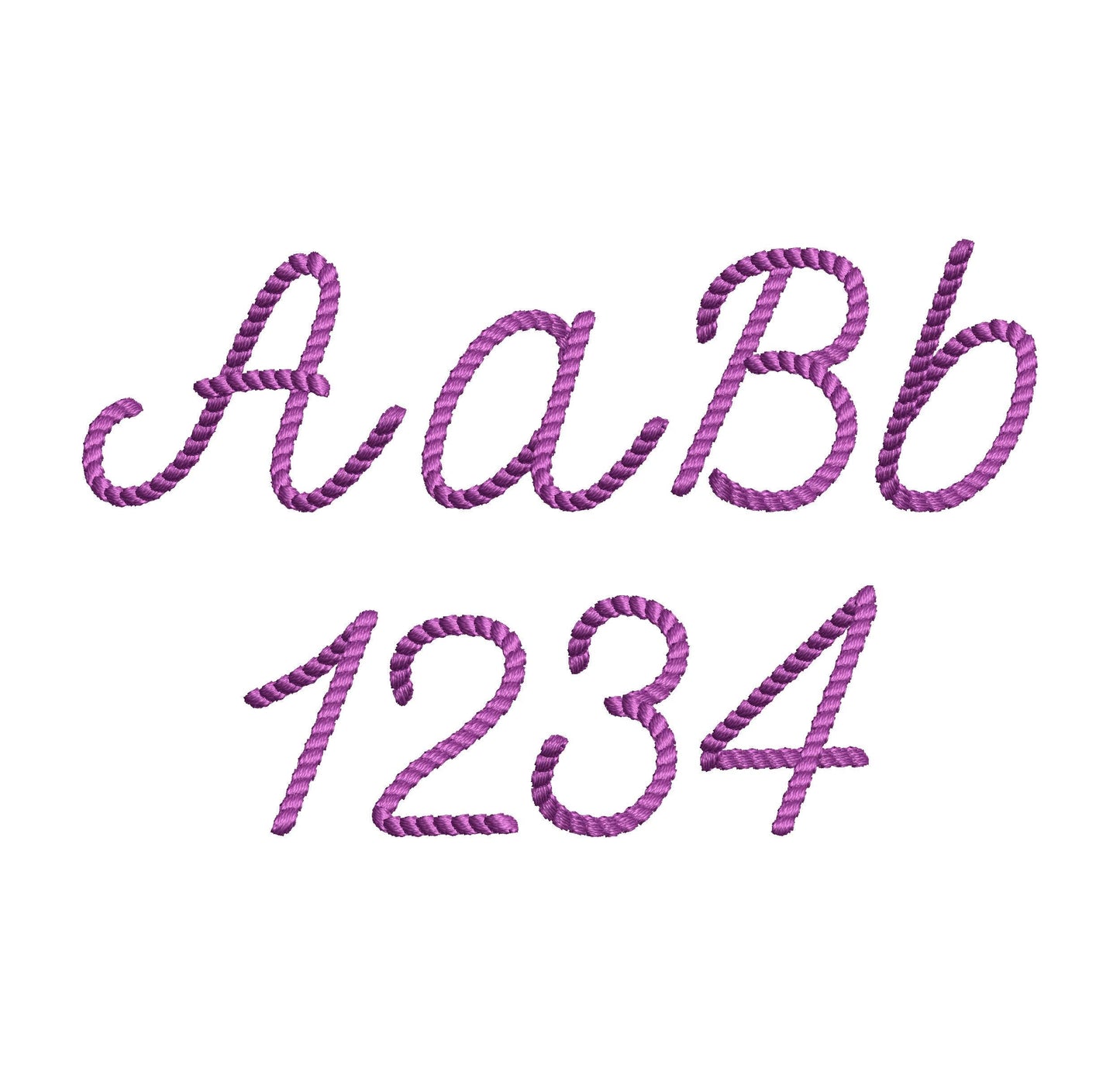 Mini Rope stitch FONT Penny Cowboy Cowgirl textured Alphabet Monogram Machine Embroidery Designs handwritten letters