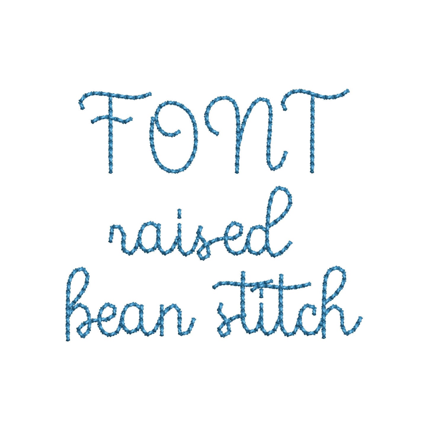 Handwritten script FONT Moon Bean Alphabet Monogram raised bean stitch kids baby machine embroidery designs mini sizes 0.6 up to 1.6 inch BX