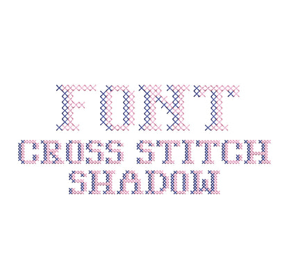 Cute Cross Stitch Shadow Font machine embroidery designs Alphabet Monogram